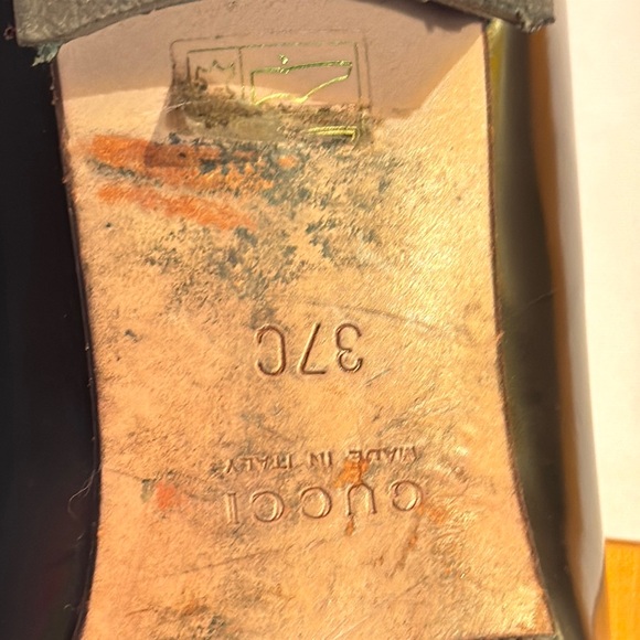 Gucci Black leather loafers size 37 Elegant Black Women's Loafers - Picture 6 of 12